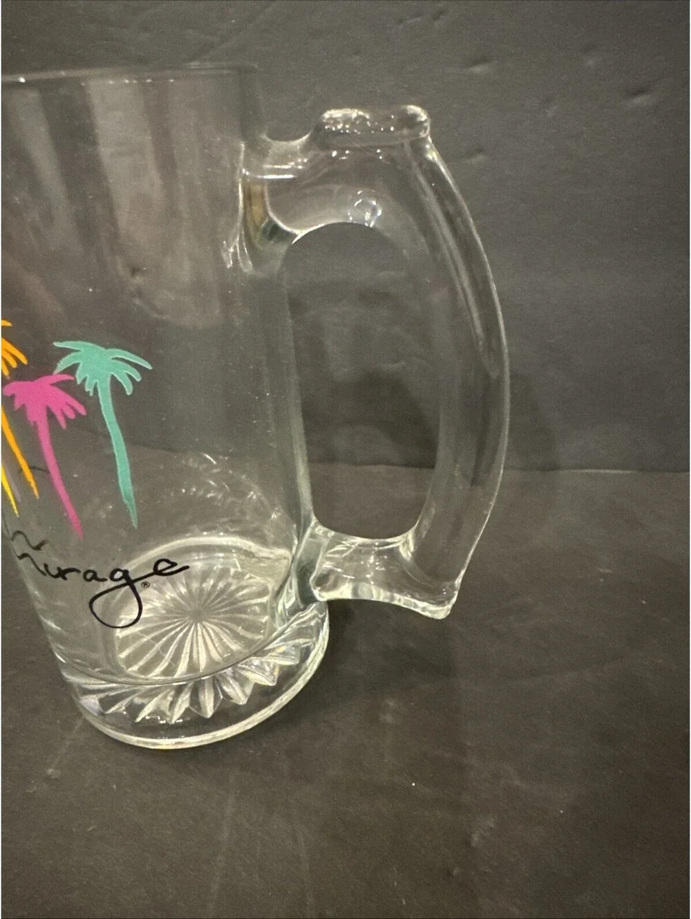 Rare Vintage Mirage Las Vegas Beer Glass Stein - 12oz 5.5” H